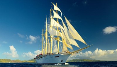<p><br />
Je transportmiddel voor deze reis is dit romantische zeilschip: de Star Flyer. Met zijn prachtige witte zeilen is hij een ode aan de elegantie en traditie van langvervlogen tijden. Het is een eerder kleinschalig schip, dus je wordt niet overrompeld door een massa opvarenden en kun je in alle rust en comfort genieten van je tijd op zee.</p>
